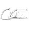 1941-48 Ford vent window seals PAIR (Hardware not included) - Image 2