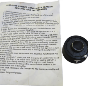 1937-48 Ford New center driveshaft bearing 78-4658-A