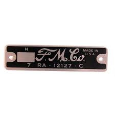 1949-53 Ford V-8 Distributor tag (for cast iron distributors)