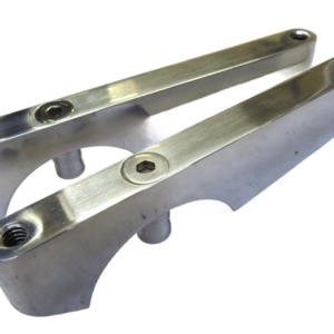 1932 Ford rear spreader bar polished aluminum license plate mounts