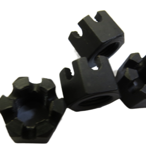 NOS 1/2-20 Tall slotted hex nuts set of 4 black oxide